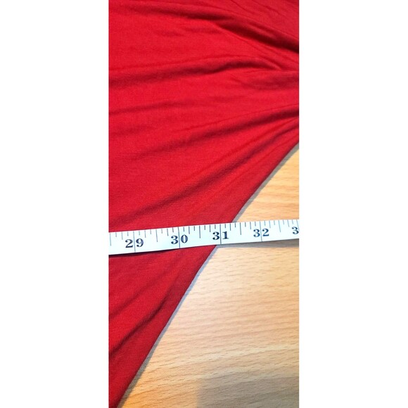 Lane Bryant Womens sz 18 20 red long sleeve vneck top  stretchy - Picture 8 of 9